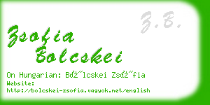 zsofia bolcskei business card